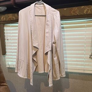 Coldwater Creek light pink and brown top